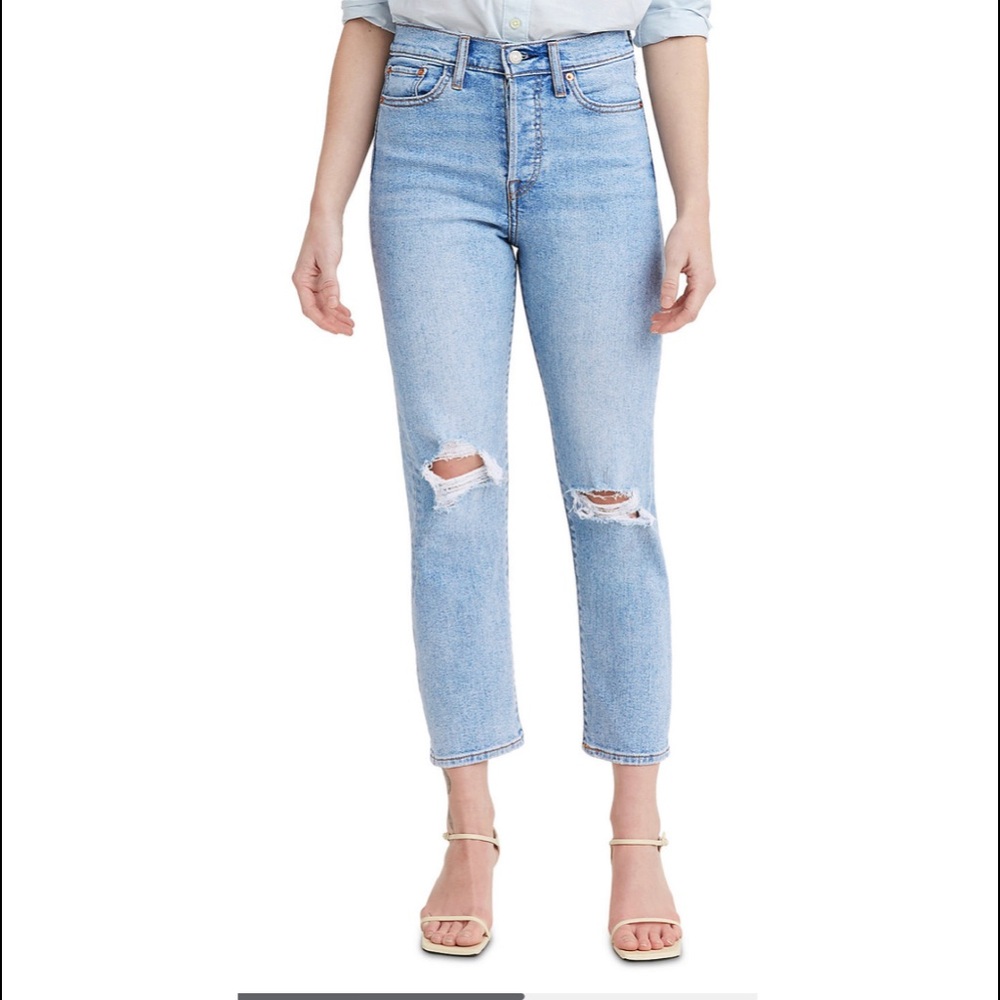 Levi’s Woman’s Wedgie Straight-Leg Cropped Jeans